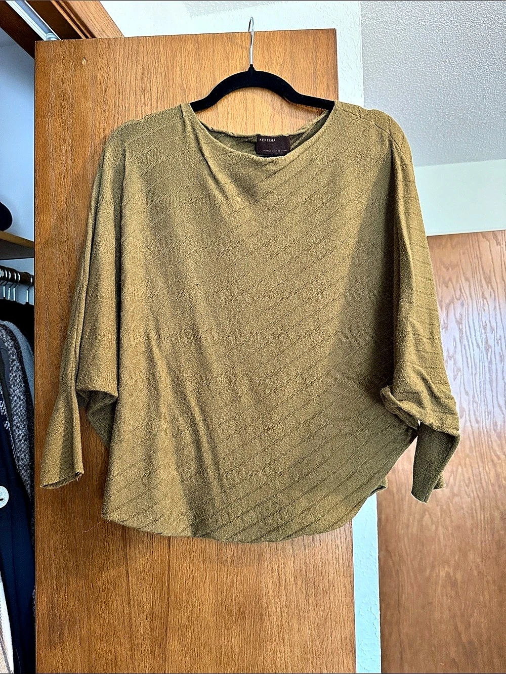 Long Sleeve Top in olive green